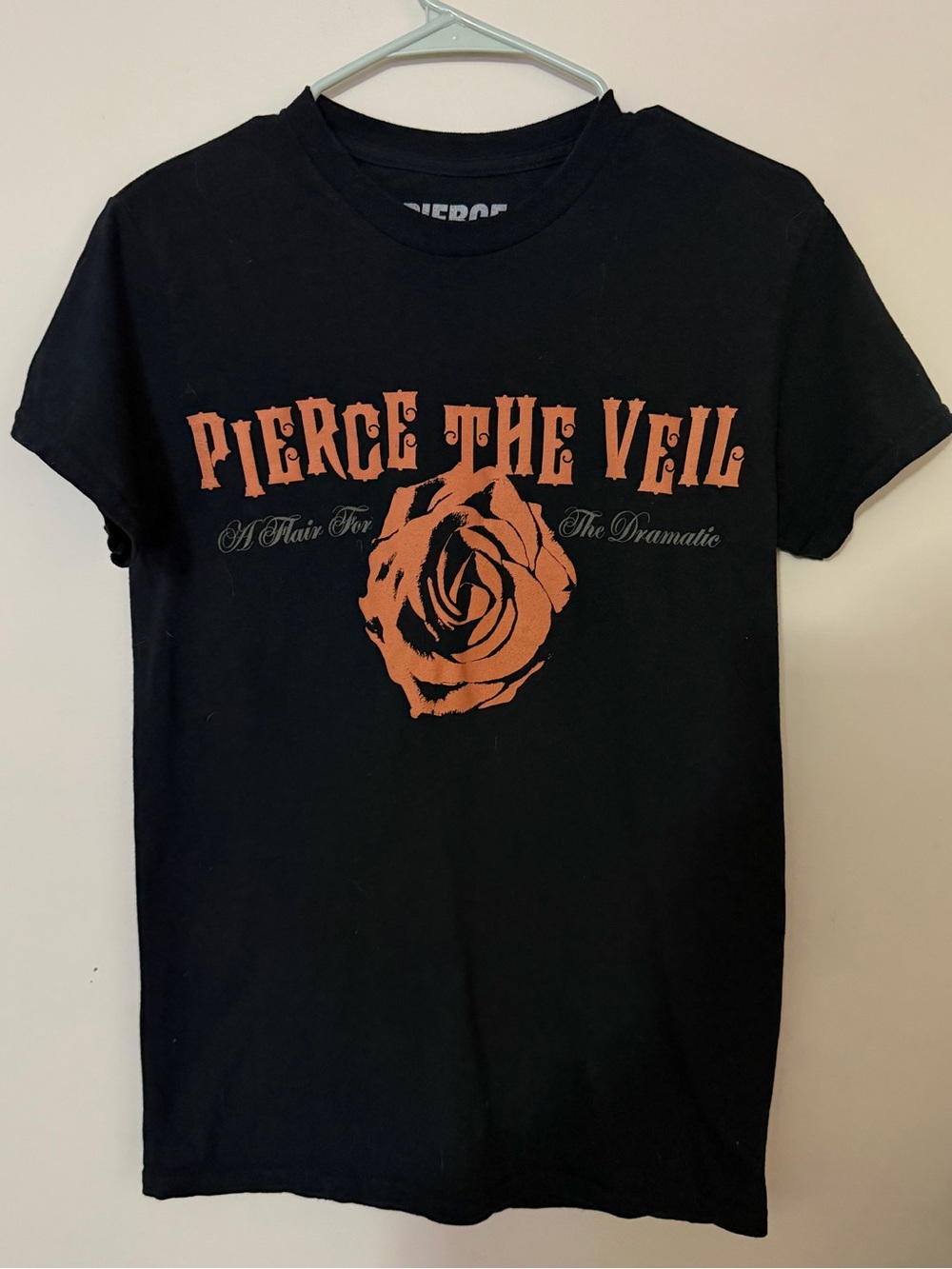 Pierce The Veil Black Short-Sleeve Graphic Tee with Orange Rose